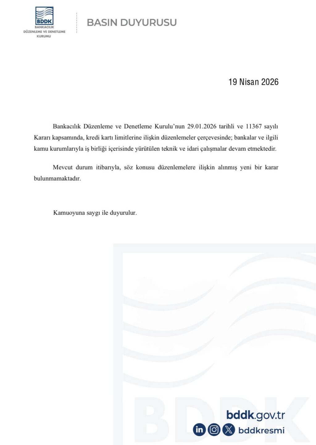 BDDK'dan kredi kartı limitlerine ilişkin önemli açıklama!